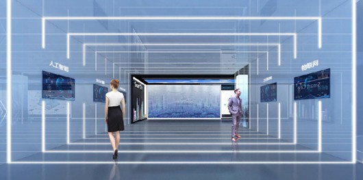 廣州移動展館展廳設計方案的走廊設計